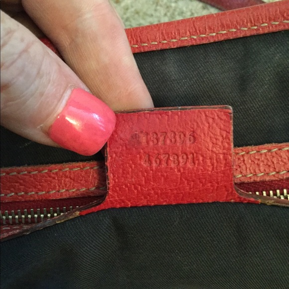 GUCCI VINTAGE MONOGRAM NAVY SATCHEL TOTE BAG PURSE - Picture 4 of 8